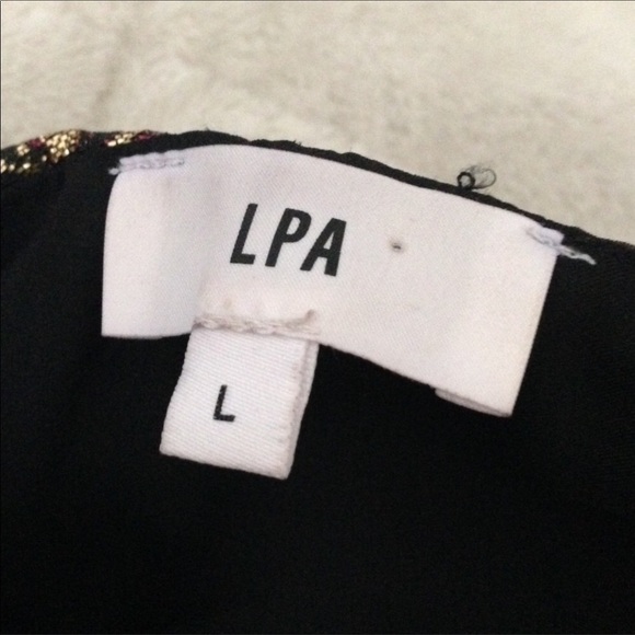 LPA 447 Metallic Damask Sleeveless Mini Dress - Picture 5 of 7